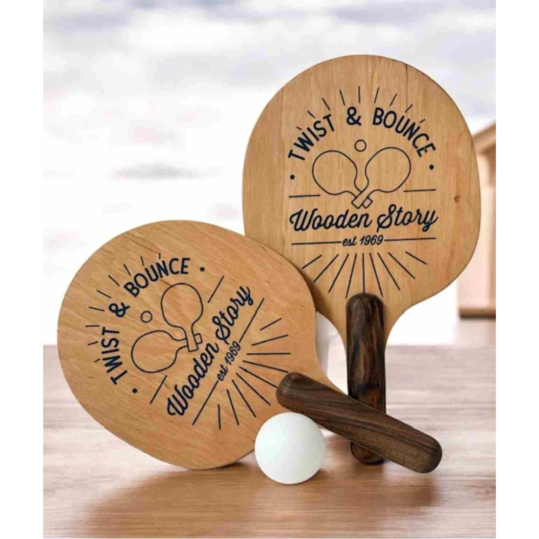 Wooden Story Twist & Bounce — Wooden Paddles with Ball, photo 3