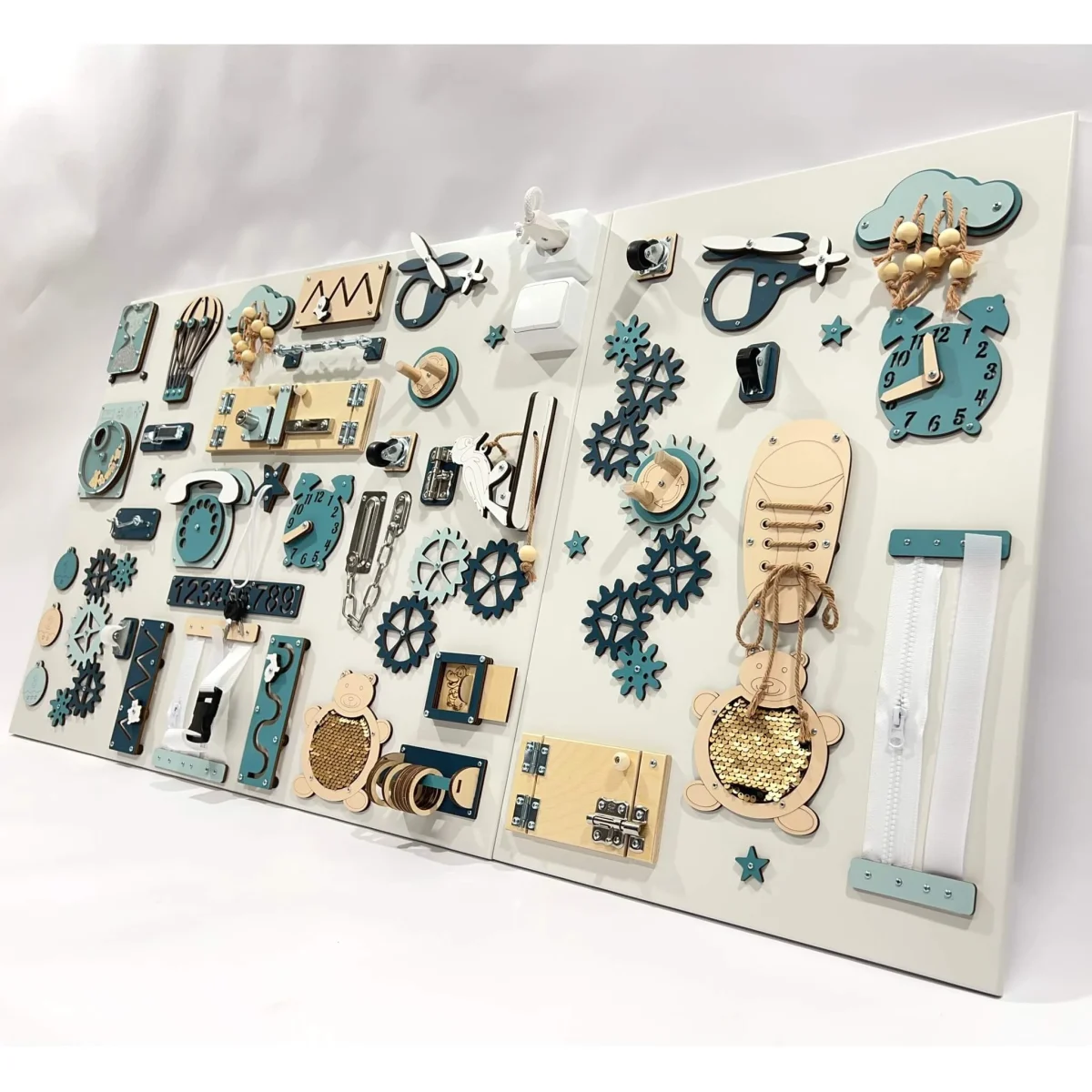 Two-Piece Wall Busy Board, 60 × 80 + 60 × 39 cm, photo 7