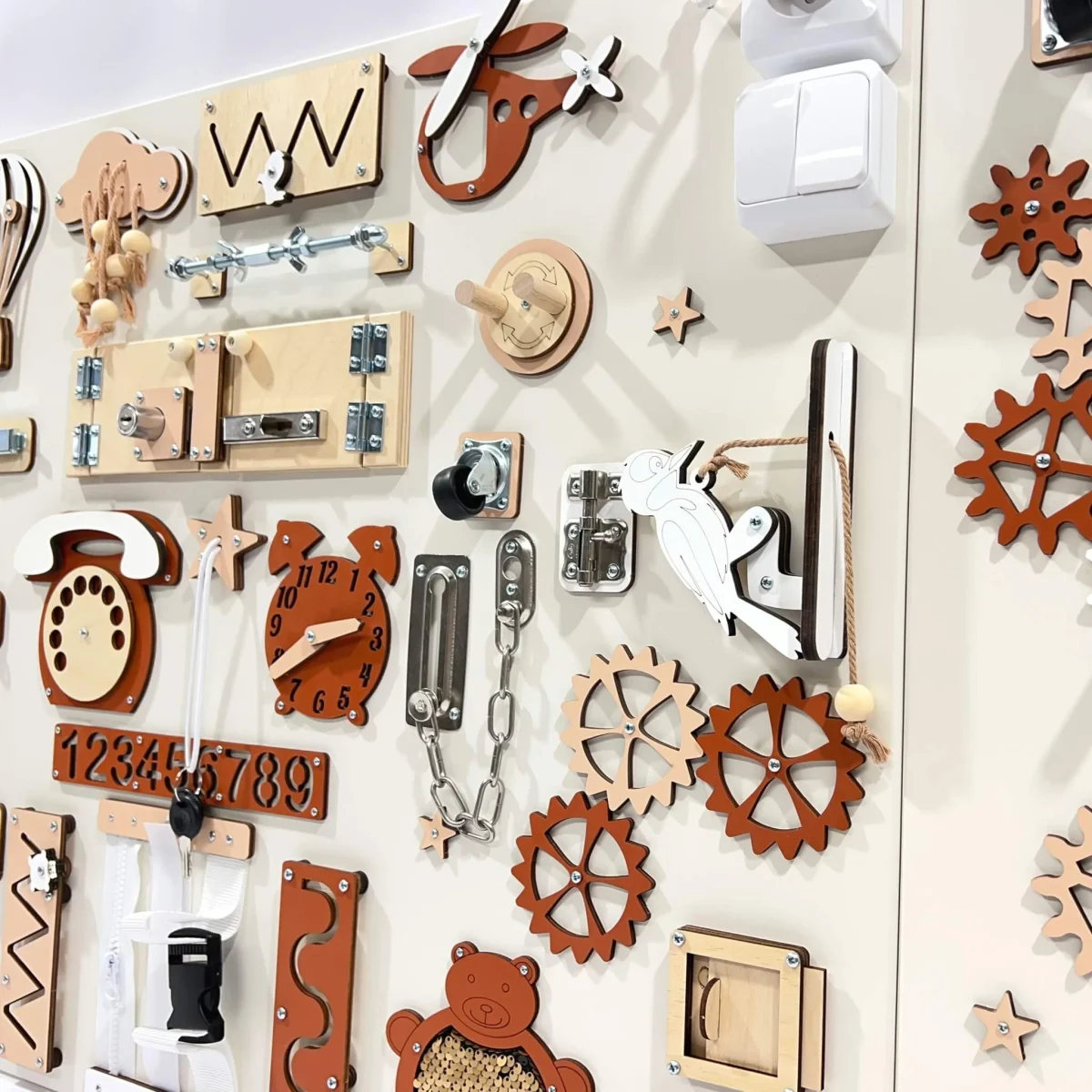 Two-Piece Wall Busy Board, 60 × 80 + 60 × 39 cm, photo 8