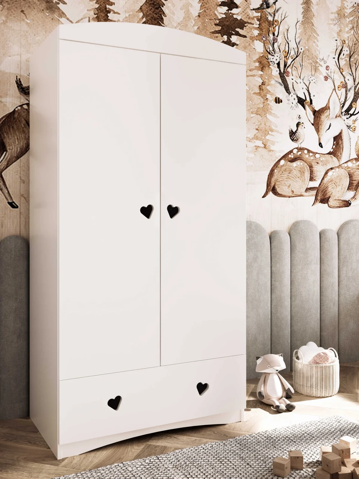 Kocot Kids Julia — Wardrobe with Heart Cutout Handles, photo 7