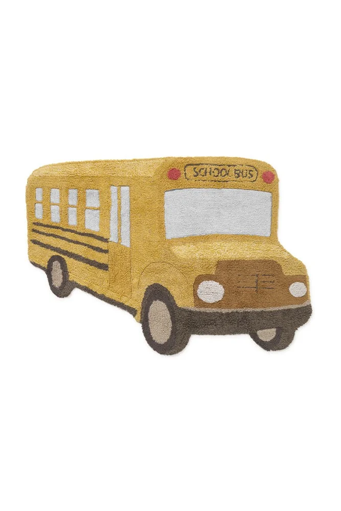 Lorena Canals School Bus — Washable Cotton Rug, 130 × 90 cm