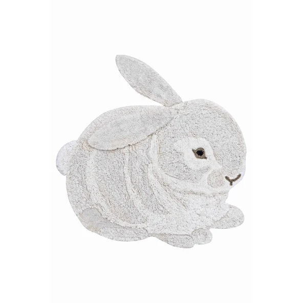 Lorena Canals Bunny — Washable Rug, 130 × 135 cm