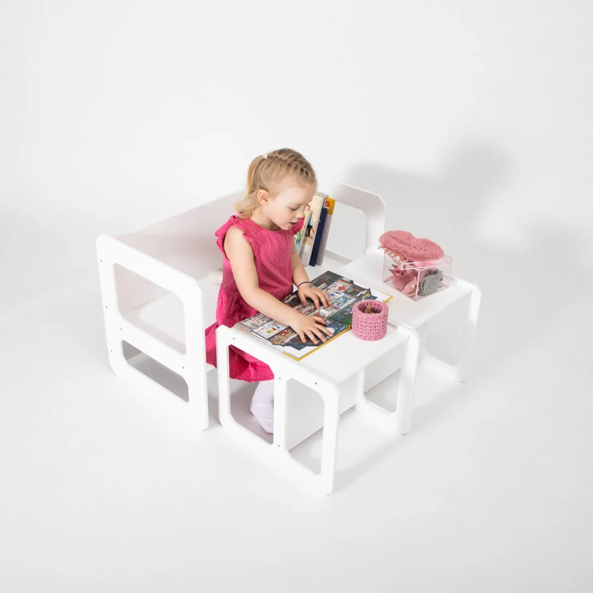 Montessori Weaning Table and Chair Set — White