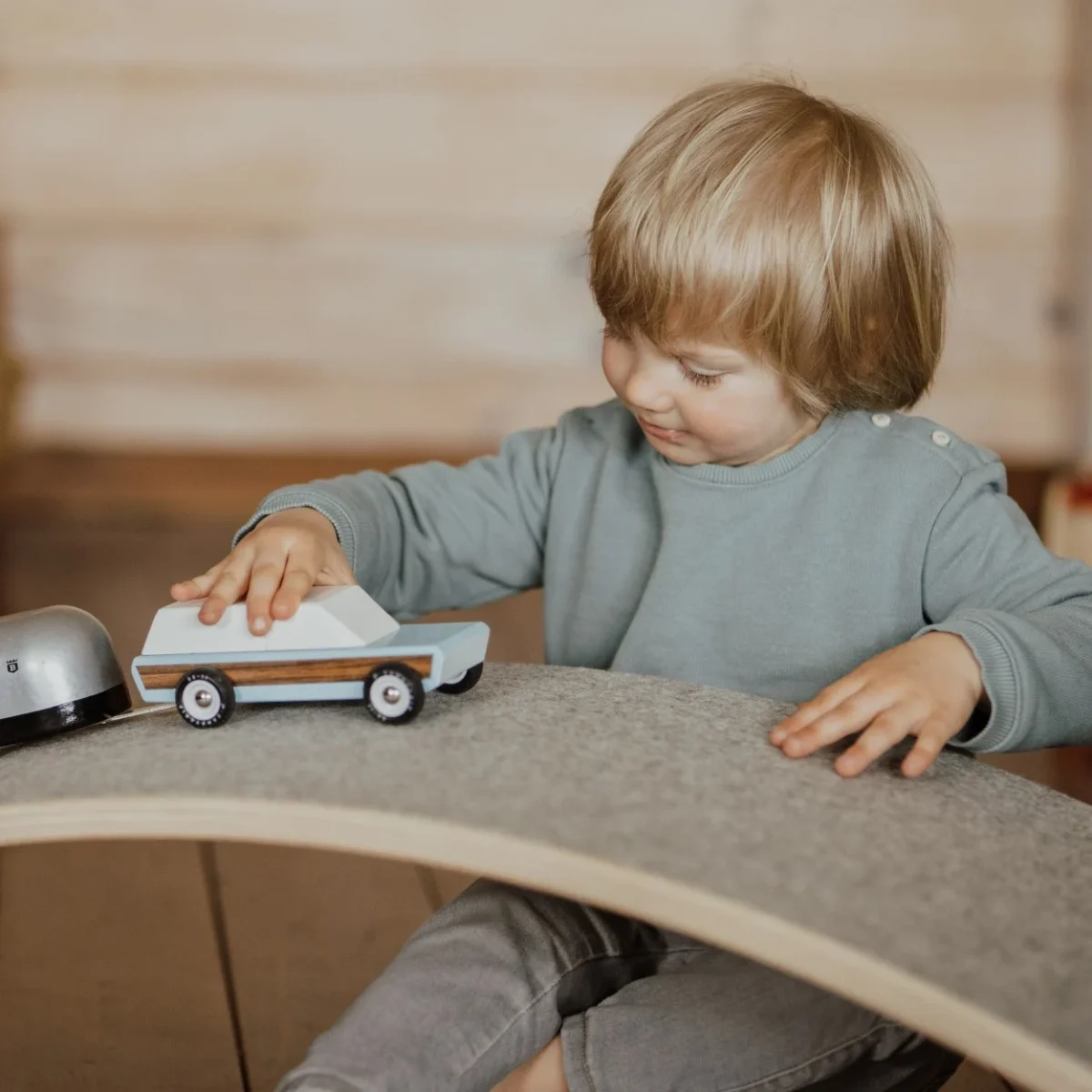 Wooden Balance Board With Grey Felt, photo 2