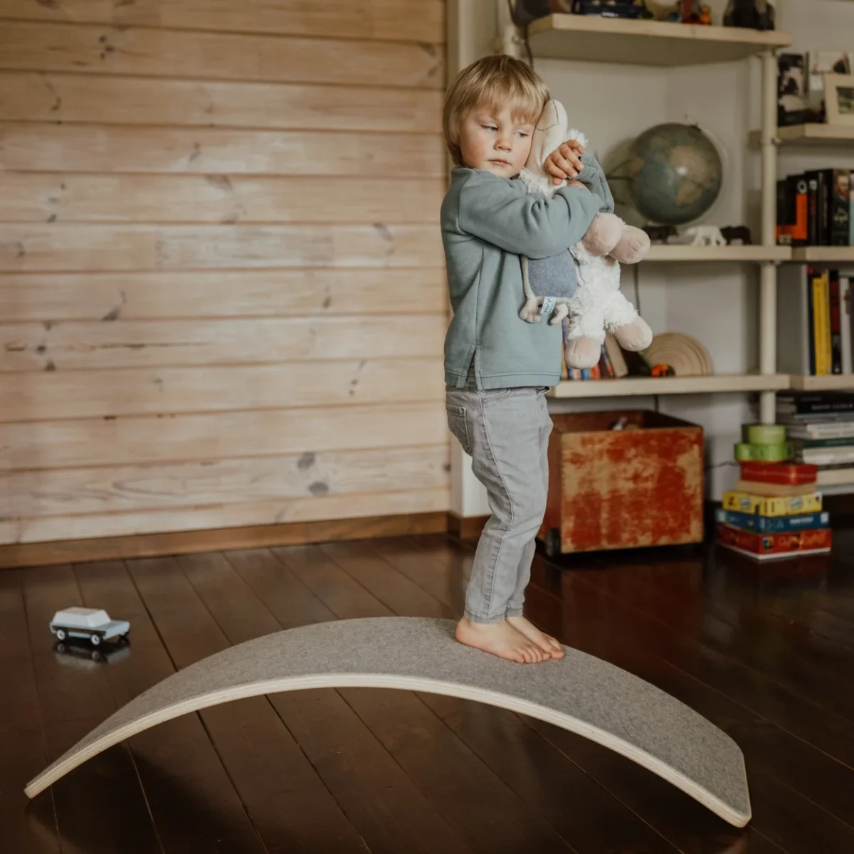 Wooden Balance Board With Grey Felt, photo 6