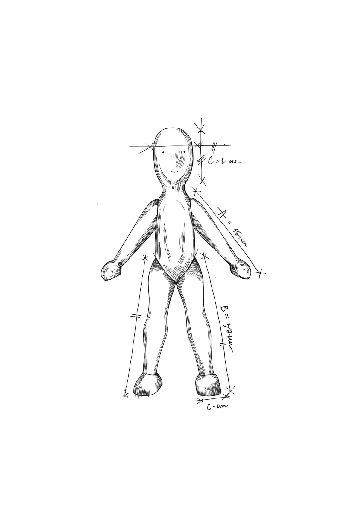 Wooden Beech Doll with Pants, photo 16
