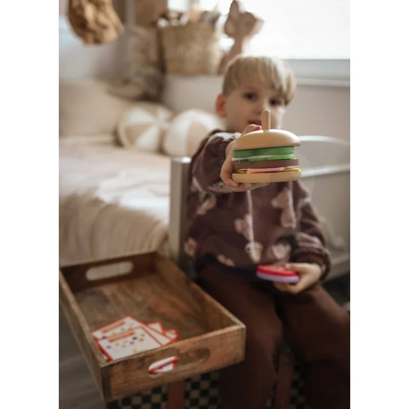 Wooden Burger Restaurant Puzzle for Children, 15 pcs, photo 8