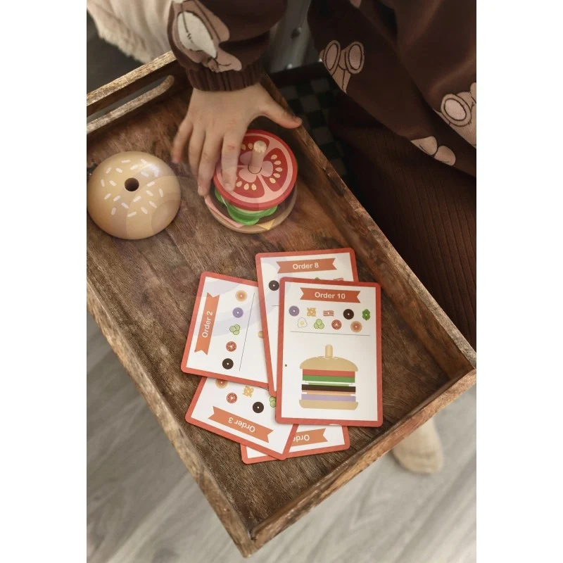 Wooden Burger Restaurant Puzzle for Children, 15 pcs, photo 6