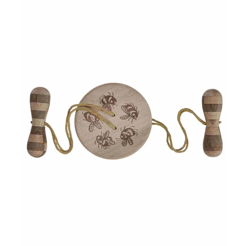 Wooden Buzz Spinner with Bumblebees