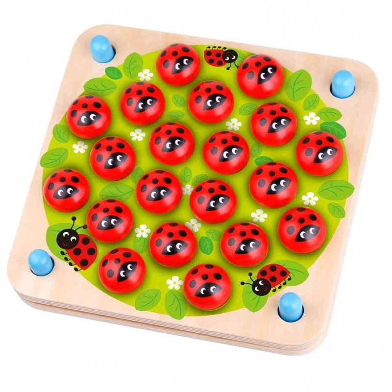 Wooden Ladybug Memory Puzzle