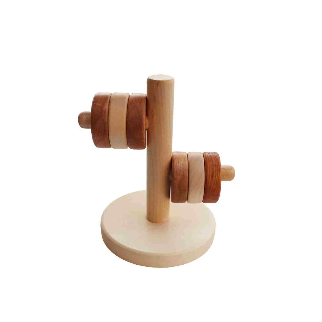 Wooden Horizontal Tower Puzzle, 6 Discs