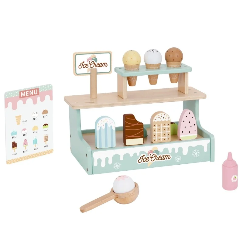 Wooden Ice Cream Shop Set with Ice Cream Stand, photo 3