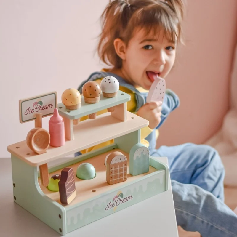 Wooden Ice Cream Shop Set with Ice Cream Stand, photo 12