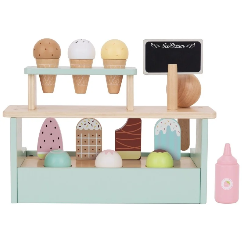 Wooden Ice Cream Shop Set with Ice Cream Stand, photo 4