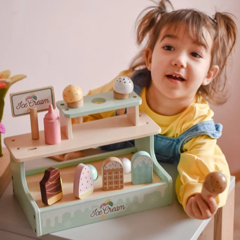 Wooden Ice Cream Shop Set with Ice Cream Stand, photo 10