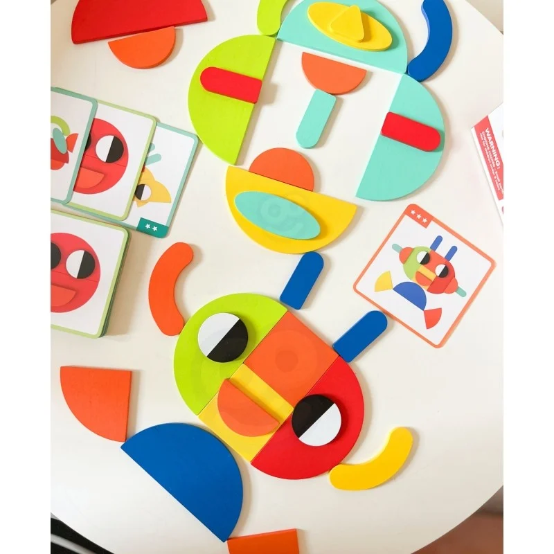 Wooden Montessori Puzzle with Cards, 55 Pieces, photo 5