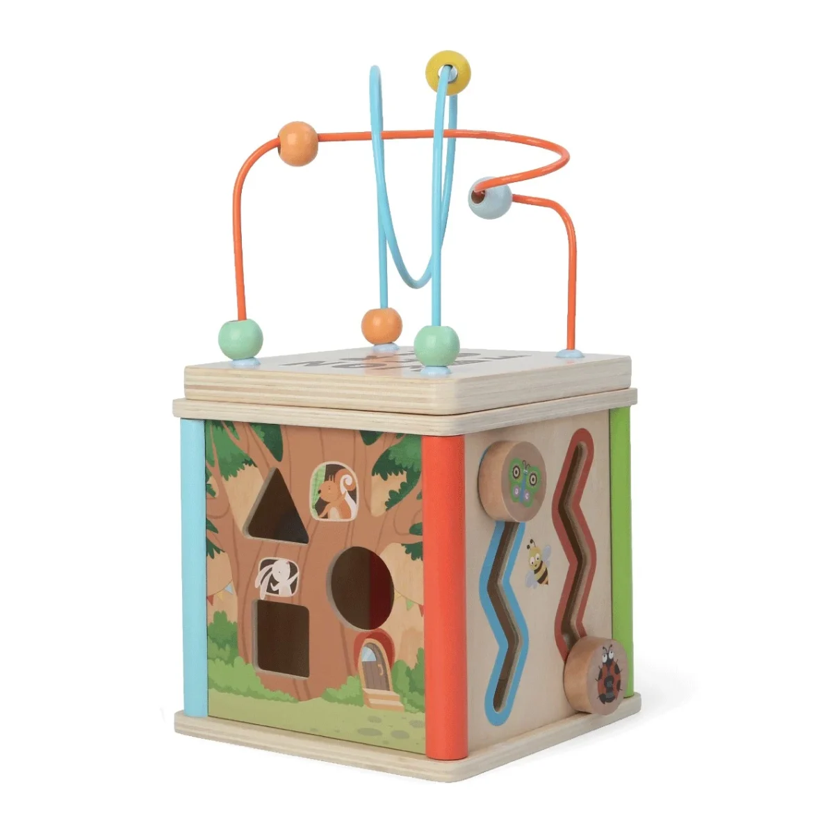 Wooden Activity Cube, 15 × 15 cm