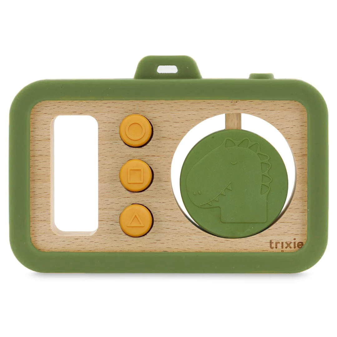 Wooden and Silicone Baby Camera, Mr. Dino