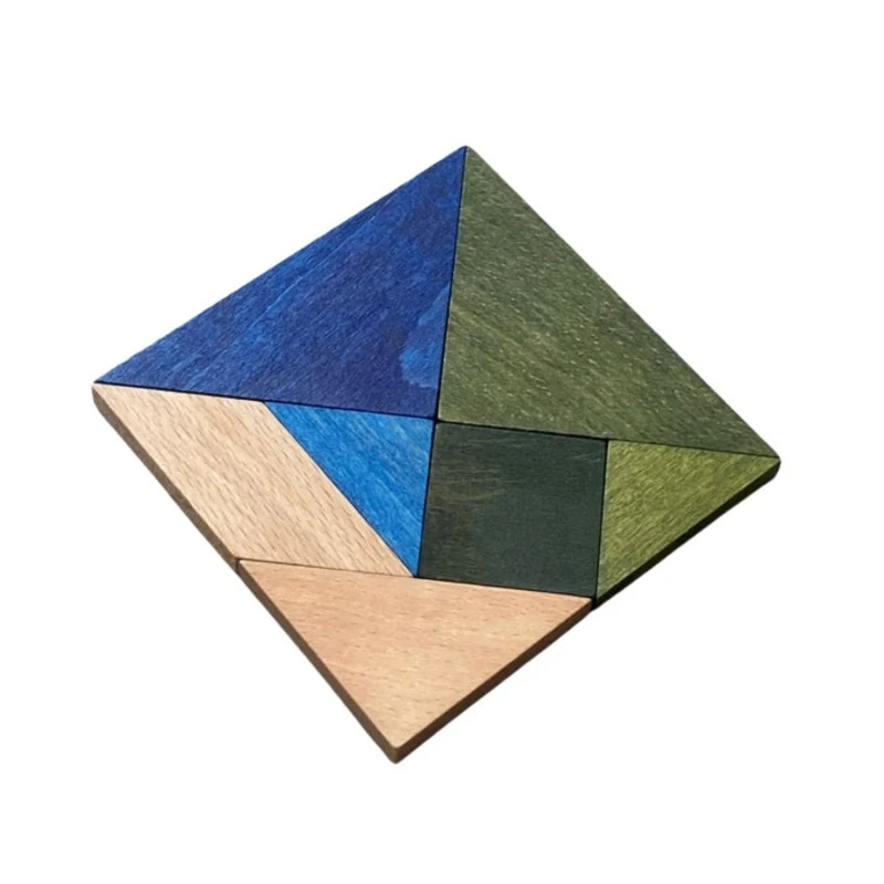 Wooden Tangram, 7 Shapes