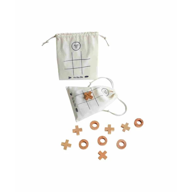 Wooden Travel Tic-Tac-Toe Game