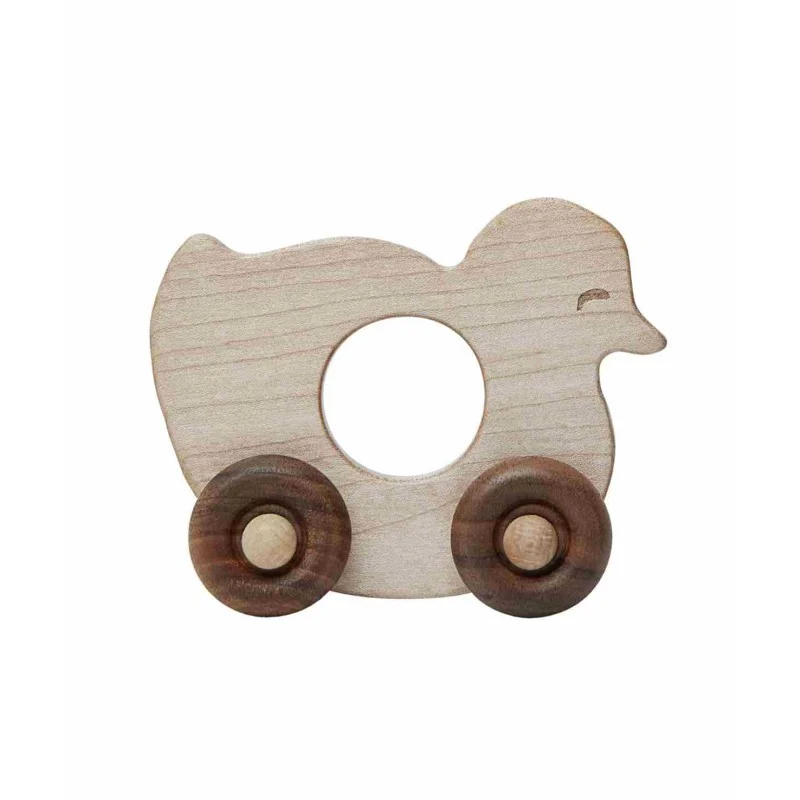 Wooden Duck on Wheels