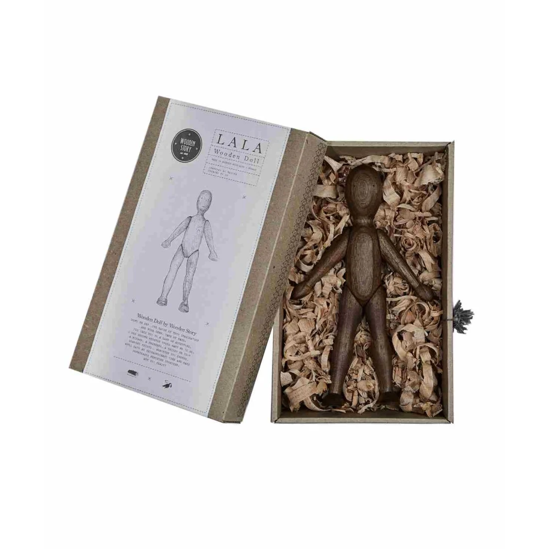 Wooden Walnut Doll with Pants, photo 4