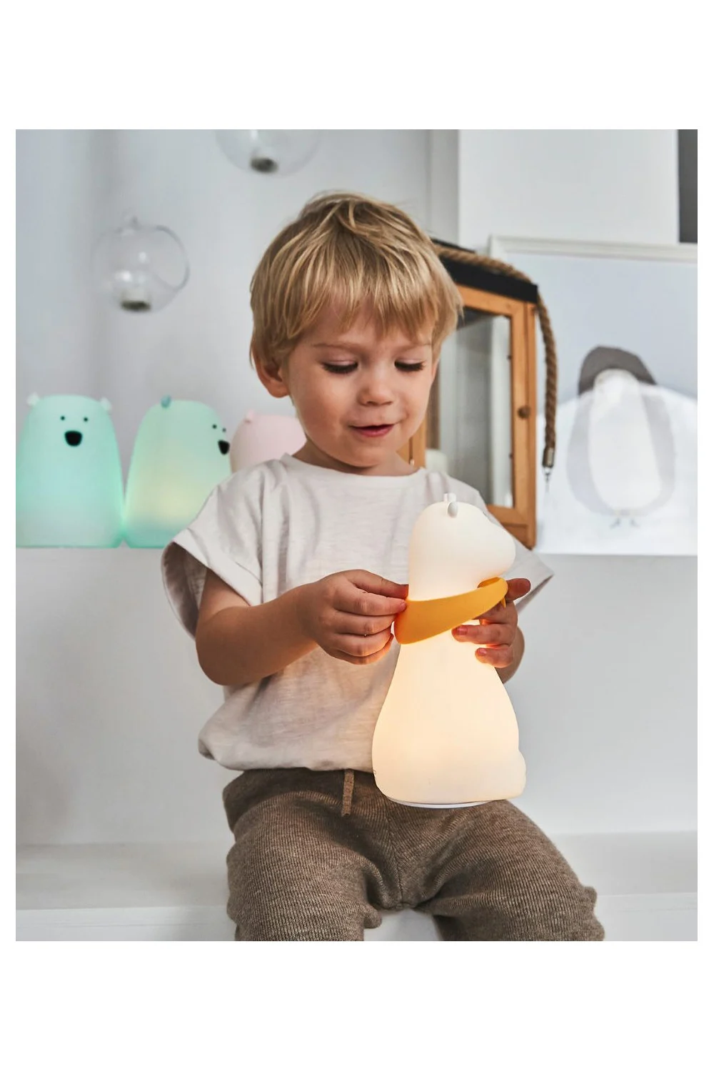 Giraffe Silicone Lamp, White, photo 5