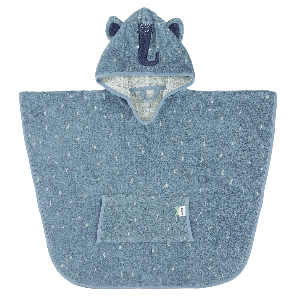Hooded Animal Bath Poncho, Organic Cotton Terry, photo 2