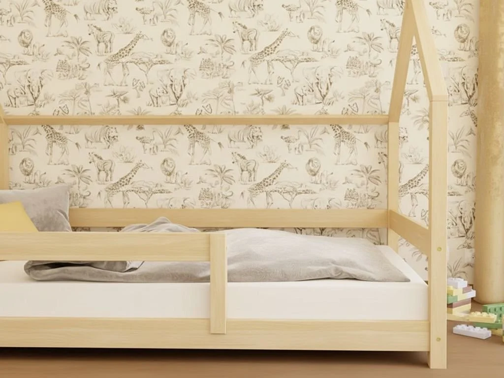 Benlemi LUCKY — House Bed with Side Roof and Front Rail, 90 cm, photo 3