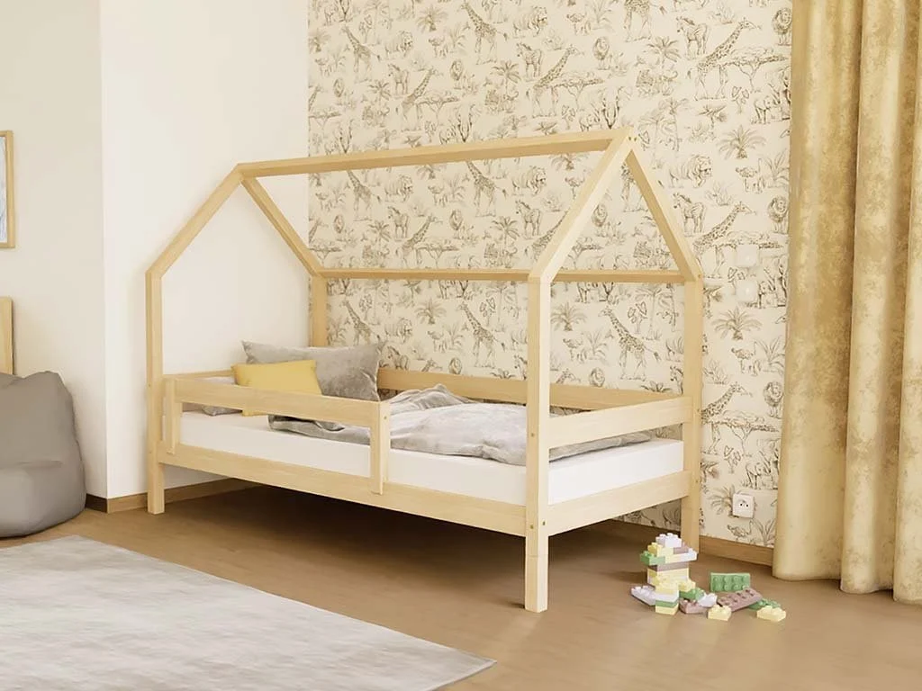 Benlemi LUCKY — House Bed with Side Roof and Front Rail, 90 cm, photo 7