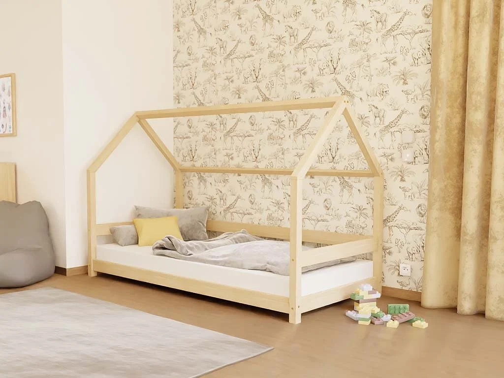 Benlemi LUCKY — House Bed with Side Roof and Front Rail, 90 cm, photo 2