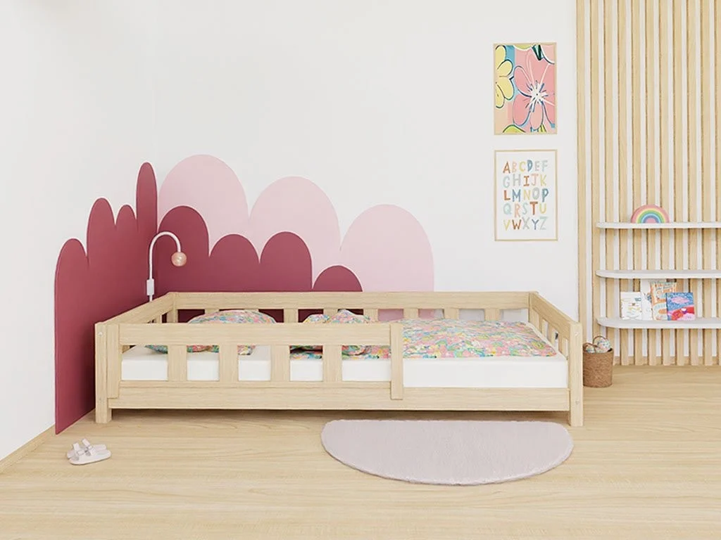 Benlemi PLOTTY — Spruce Bed with Front Safety Rail, 80 cm, photo 2