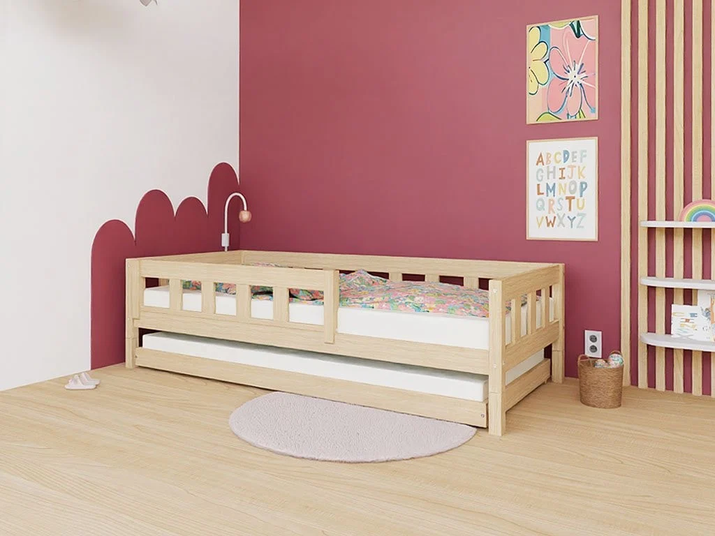Benlemi PLOTTY — Spruce Bed with Front Safety Rail, 80 cm, photo 6