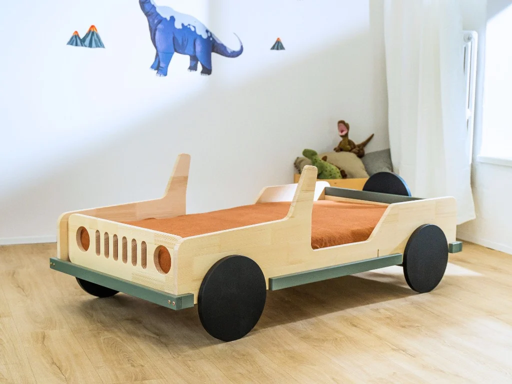 Benlemi SAFARI — džiibikujuline voodi kuuse täispuidust, 80 × 160 cm, foto 6