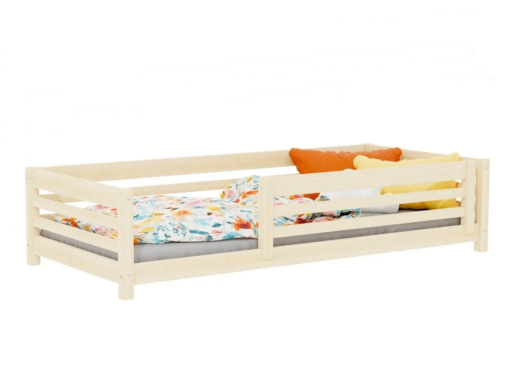 Benlemi TULY — Low Spruce Bed with Safety Rail, 80 cm, photo 7