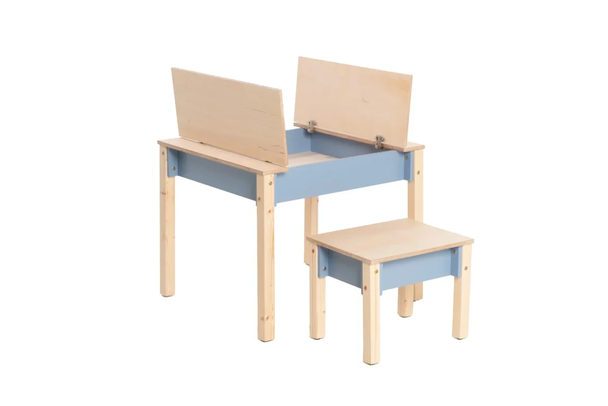 Kids’ Table and Chair Set with Hidden Storage