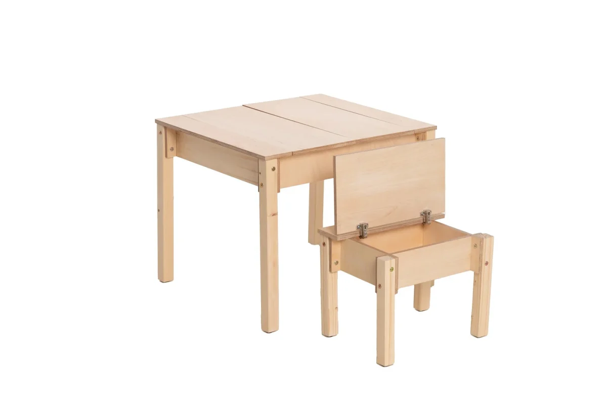 Kids’ Table and Chair Set with Hidden Storage, photo 24
