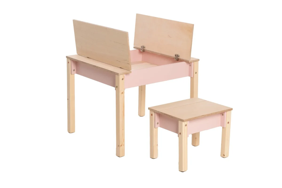 Kids’ Table and Chair Set with Hidden Storage, photo 5