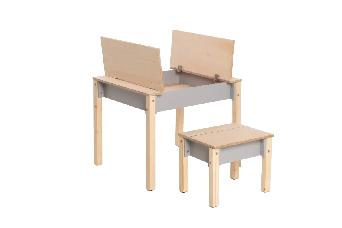 Kids’ Table and Chair Set with Hidden Storage, photo 3