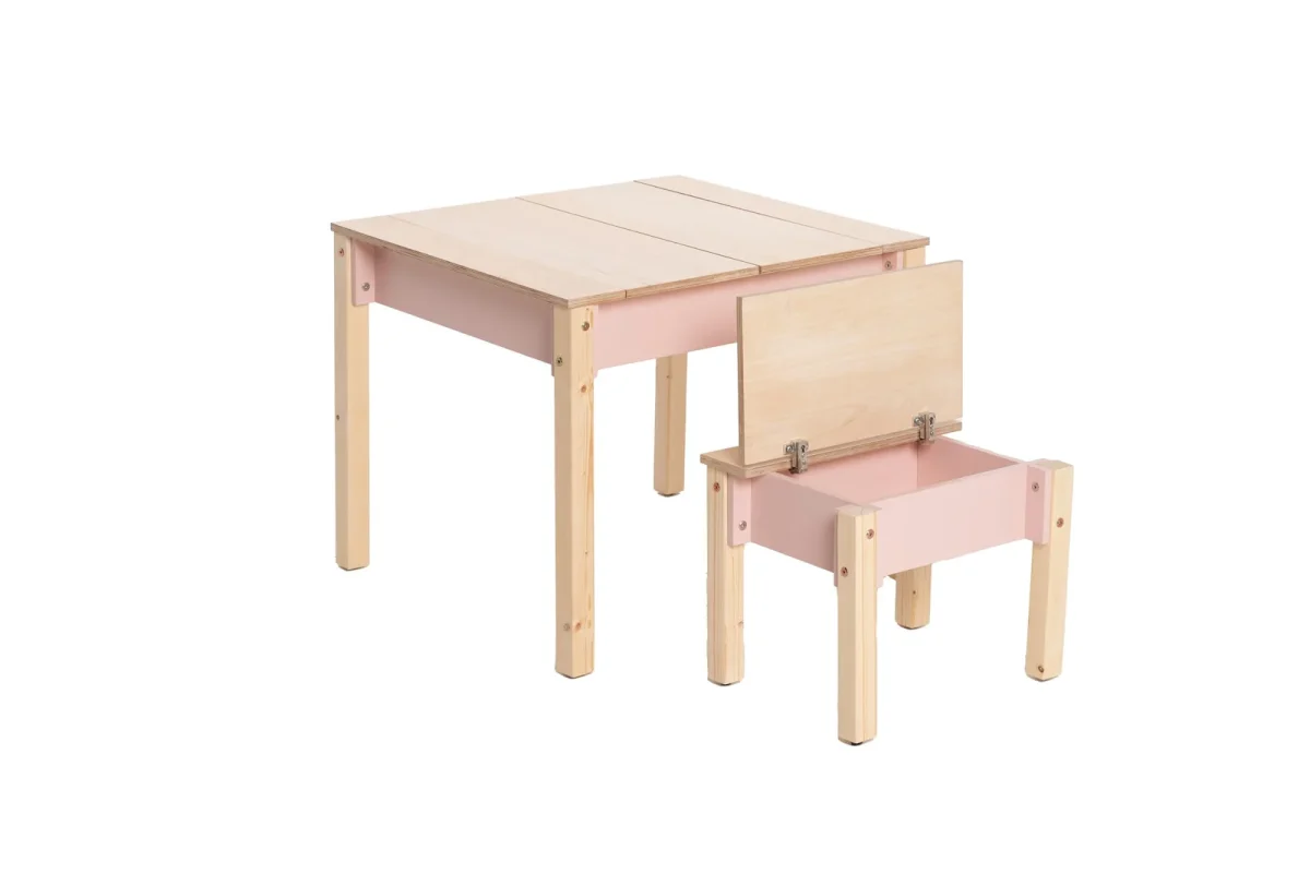 Kids’ Table and Chair Set with Hidden Storage, photo 7