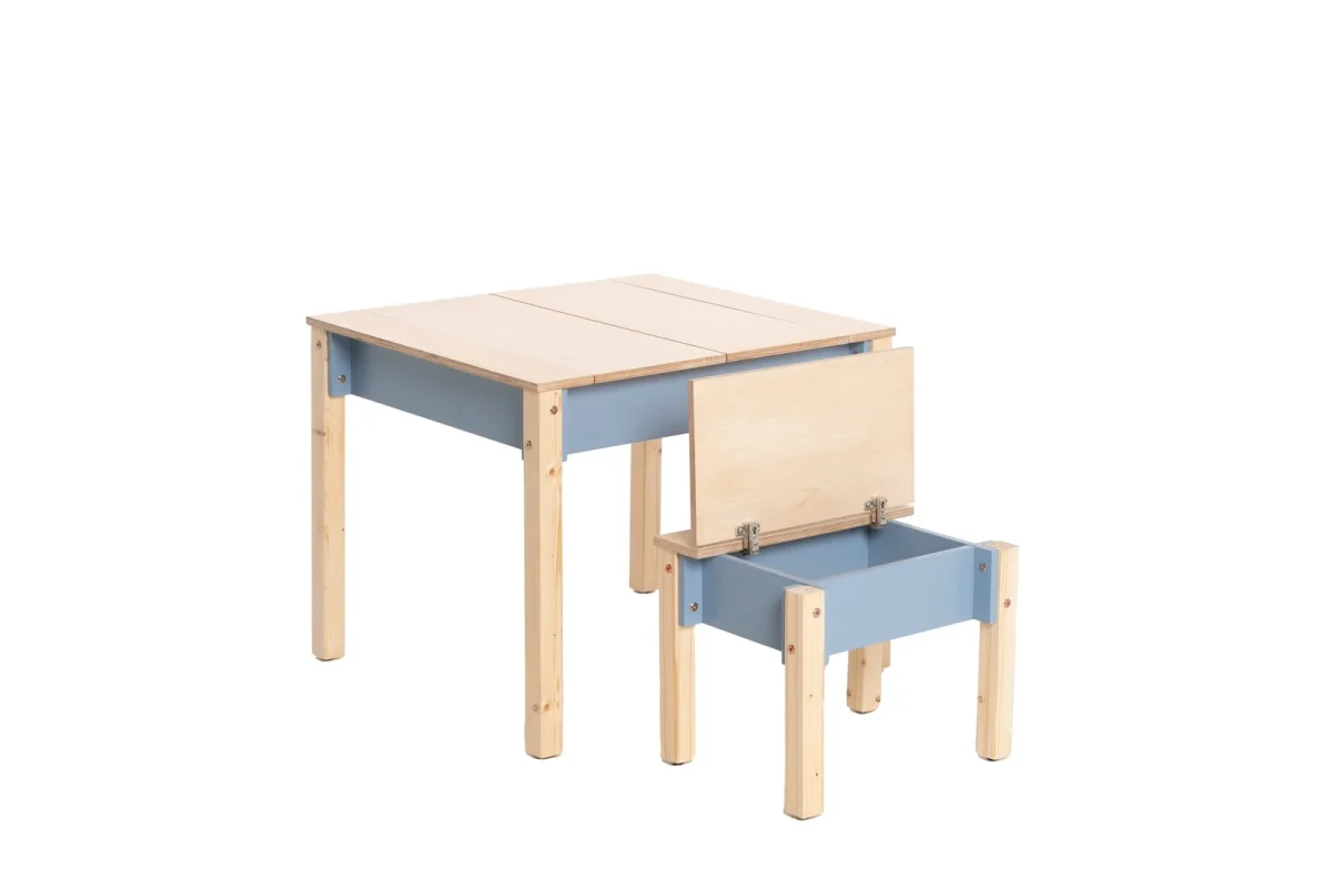 Kids’ Table and Chair Set with Hidden Storage, photo 10