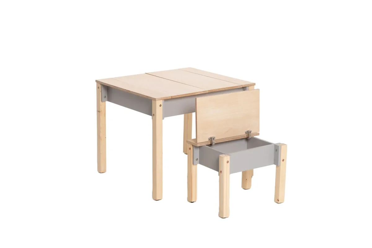 Kids’ Table and Chair Set with Hidden Storage, photo 4