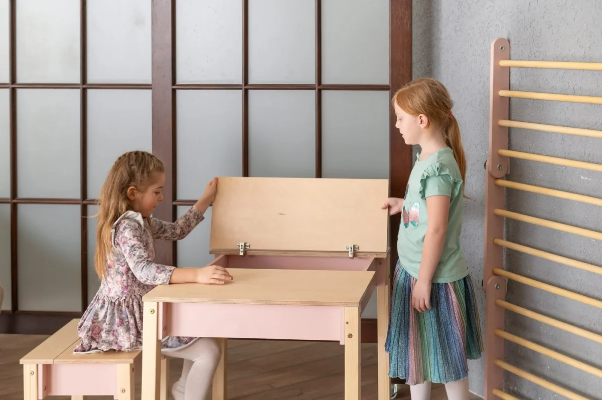 Kids’ Table and Chair Set with Hidden Storage, photo 6