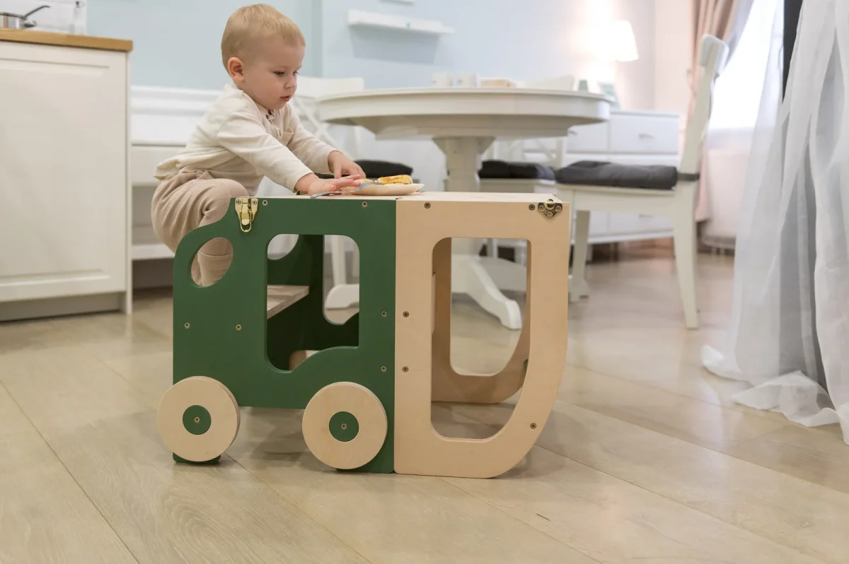 Car-Shaped Kitchen Helper Tower and Learning Table, photo 16