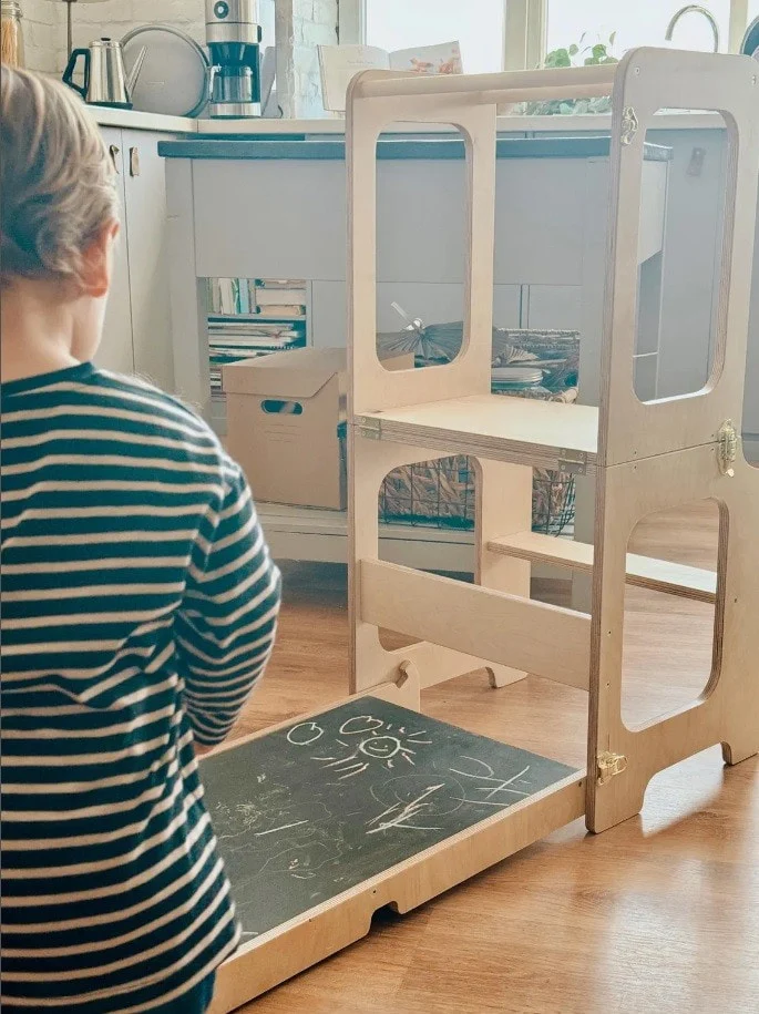 4-in-1 Learning Tower with Blackboard and Slide, photo 4