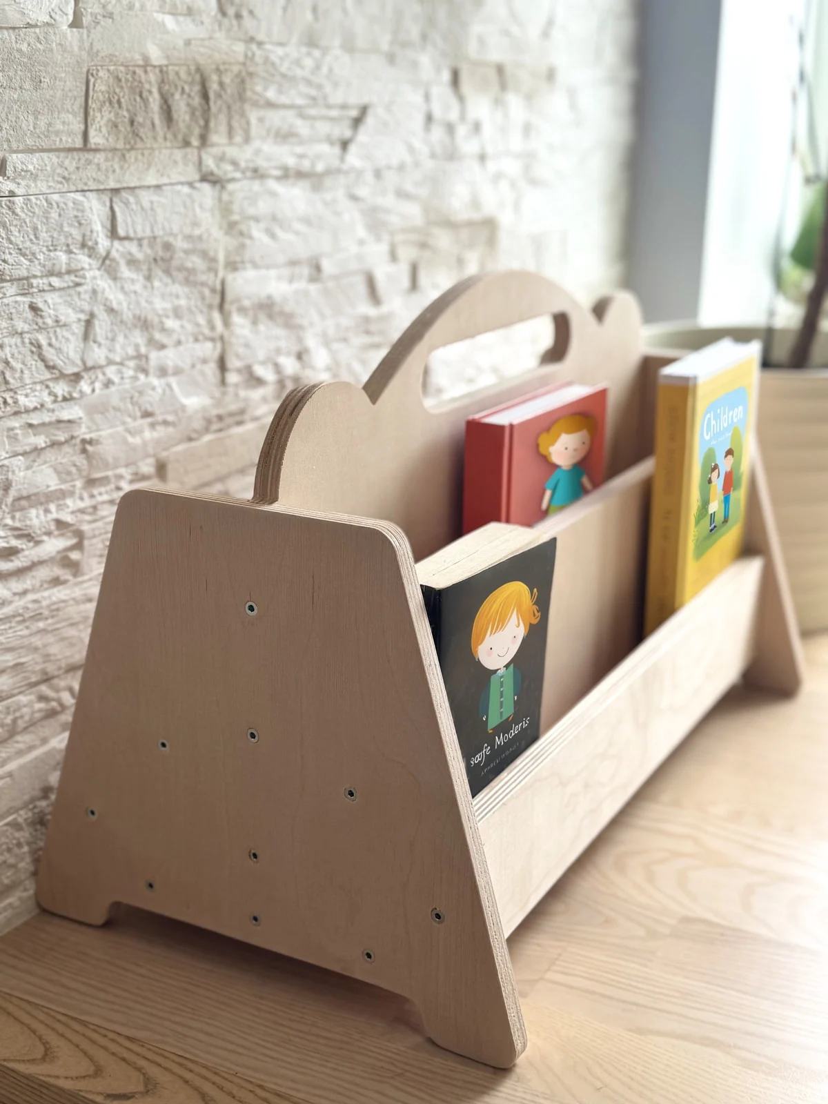Double-Sided Montessori Book Display, 4 Tiers