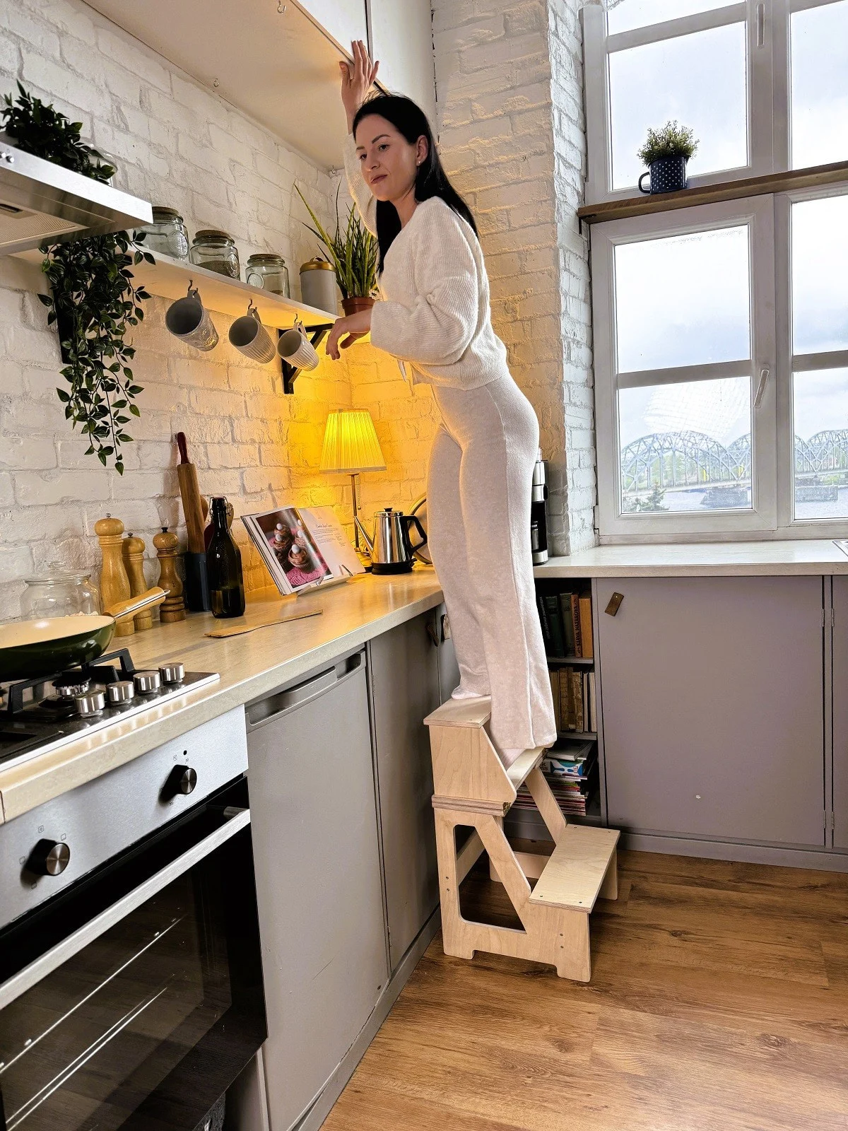 Folding Wooden Chair and Step Stool, 2 in 1, photo 11