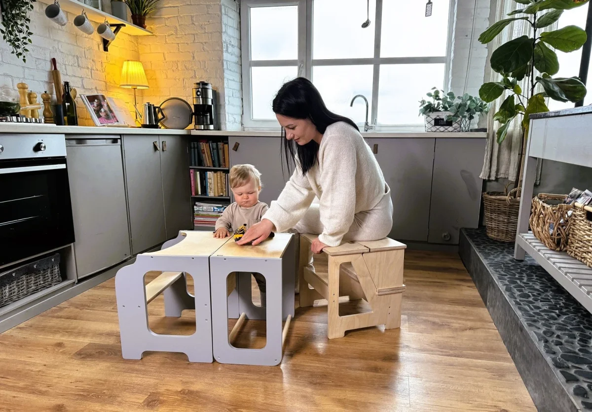 Folding Wooden Chair and Step Stool, 2 in 1, photo 12