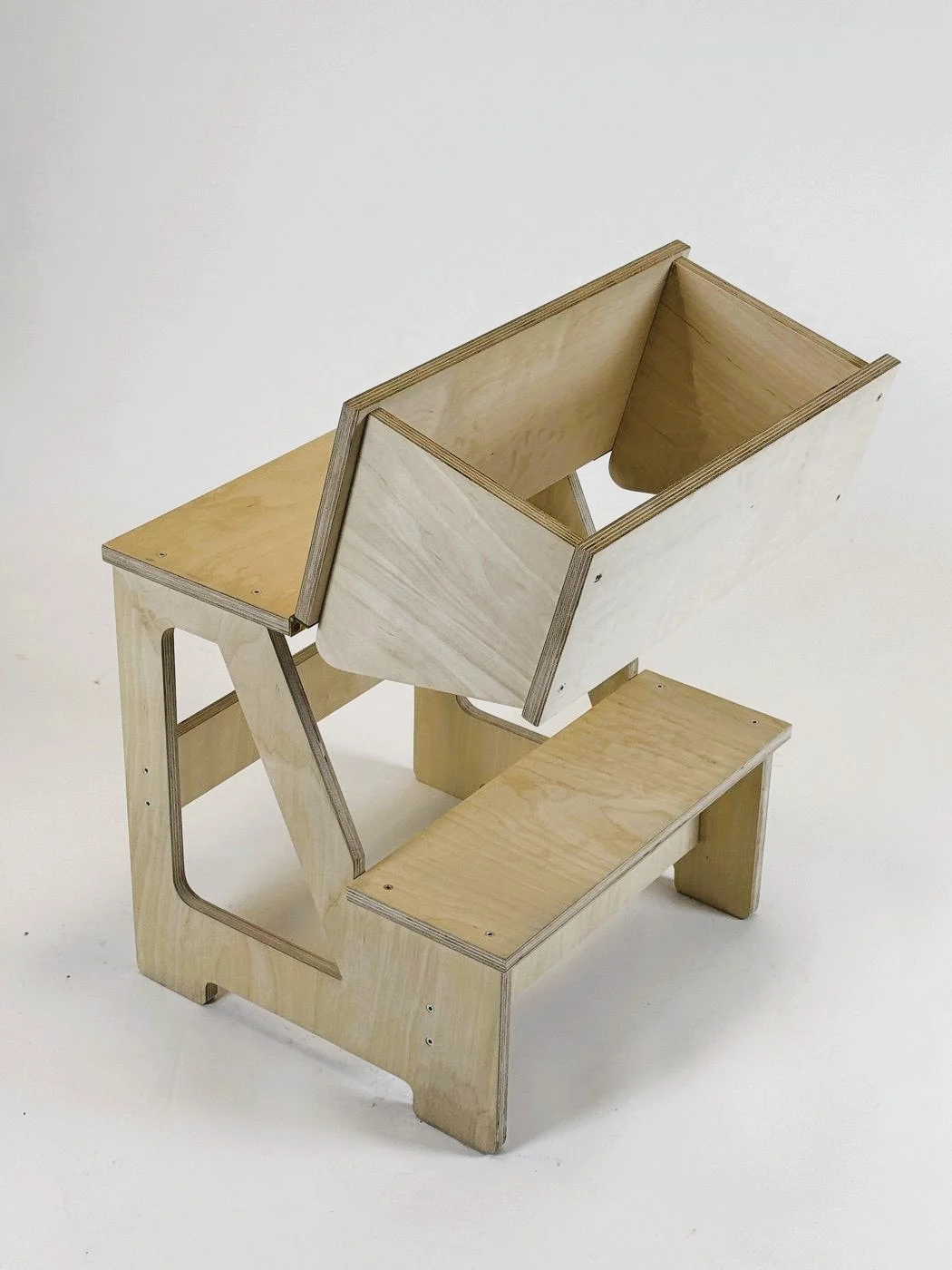 Folding Wooden Chair and Step Stool, 2 in 1, photo 3