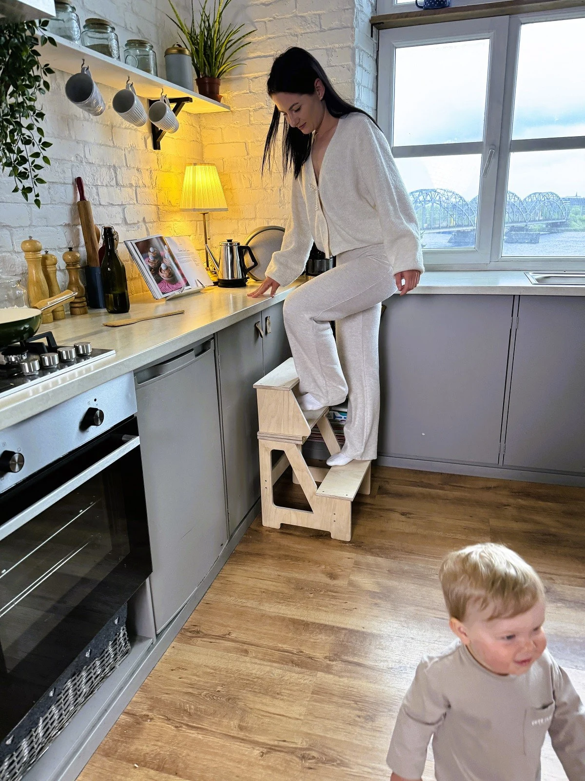 Folding Wooden Chair and Step Stool, 2 in 1, photo 10